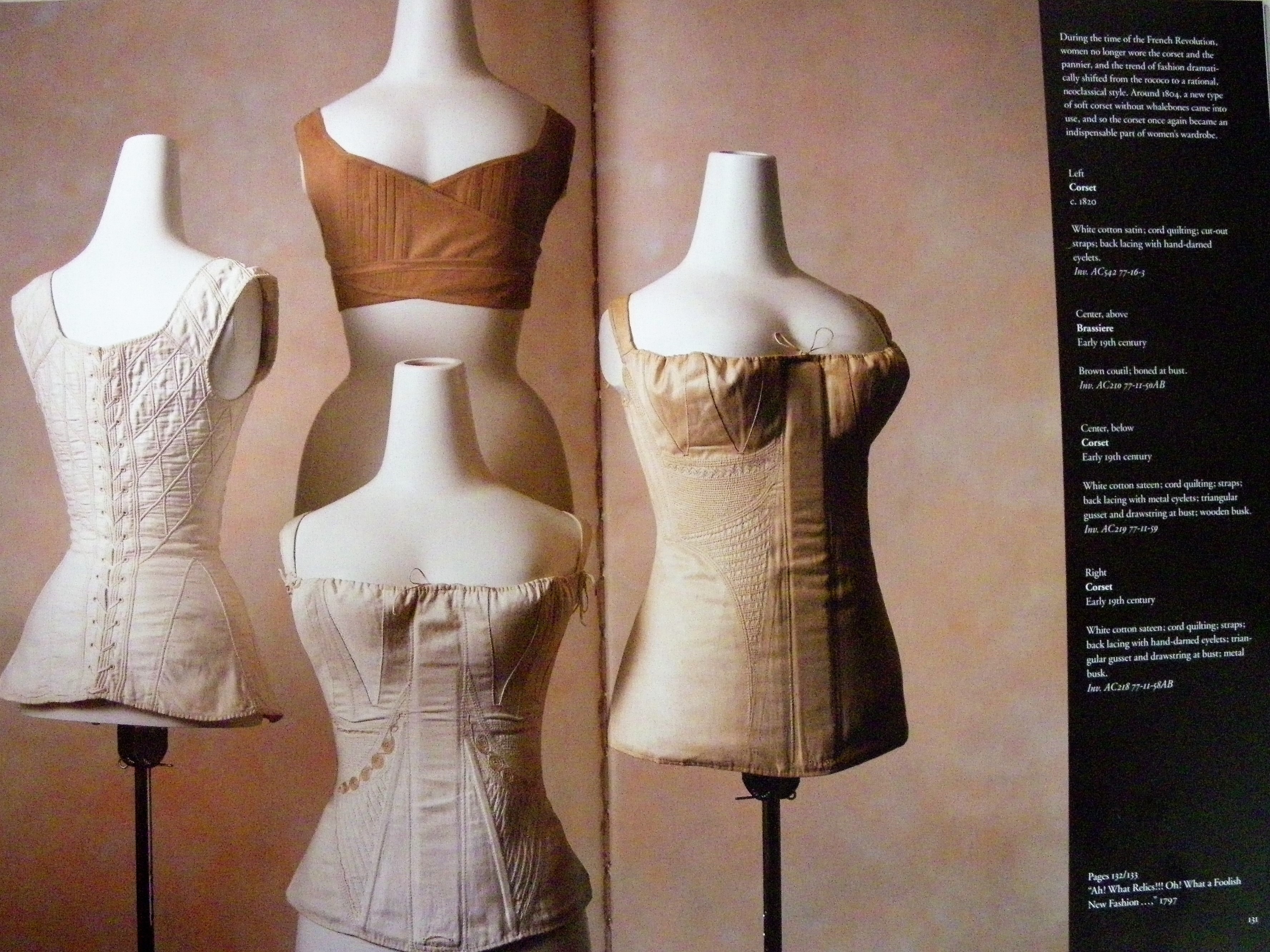 Early 1800s cross between a bra and stays.  Regency fashion, Fashion,  Fashion history